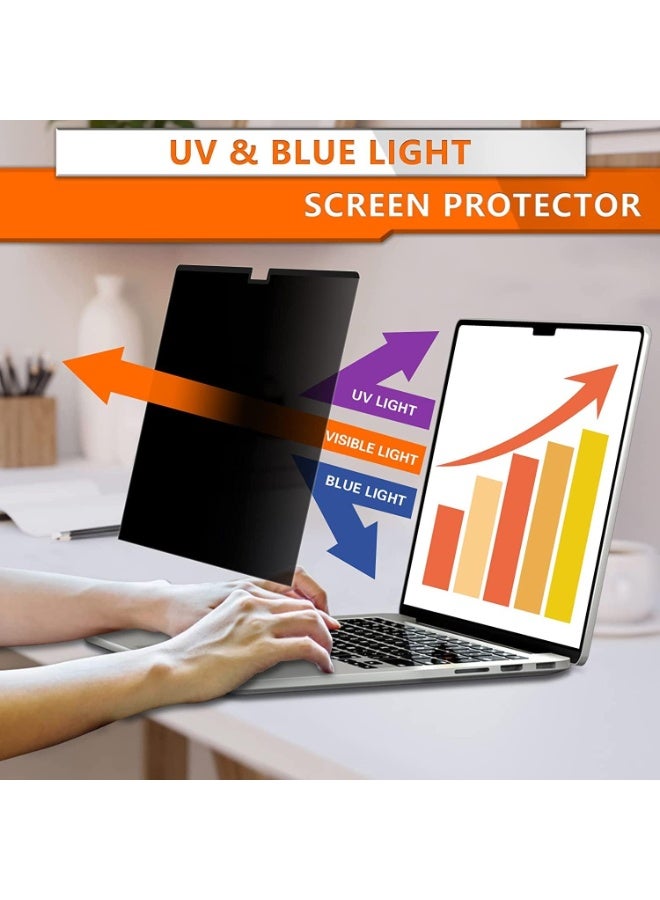 Magnetic Privacy Screen for MacBook Air 15 Inch (2023-2026, M2, M3, M4,M5), Anti-Spy Filter, Matte Anti Glare Blue Light Protector, Easy Install & Remove - Image 2